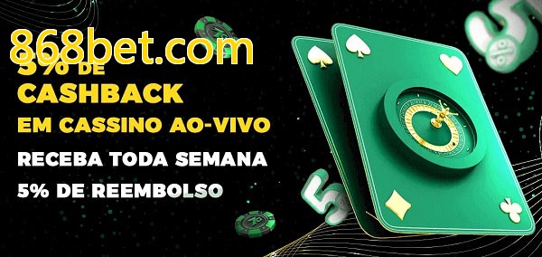 Promoções do cassino ao Vivo 868bet.com